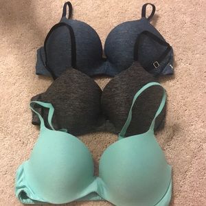 Set of 3 Victoria Secret Pink Campus Push up 34C
